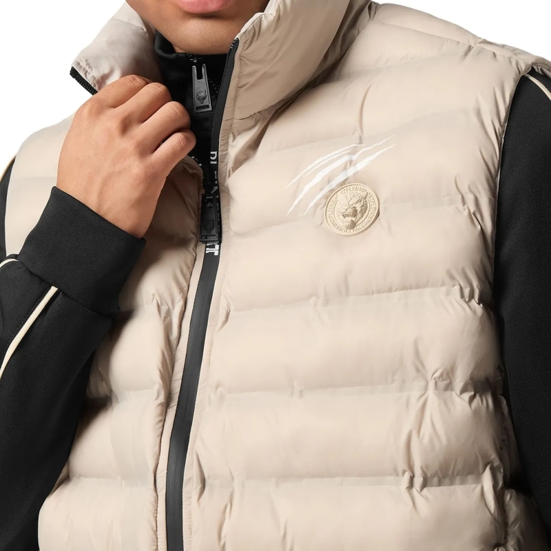 Plein Sport Weste Kurze Weste beige(Image 5)