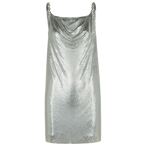 Versace Mini-Kleider Silver Metal Dress Silver