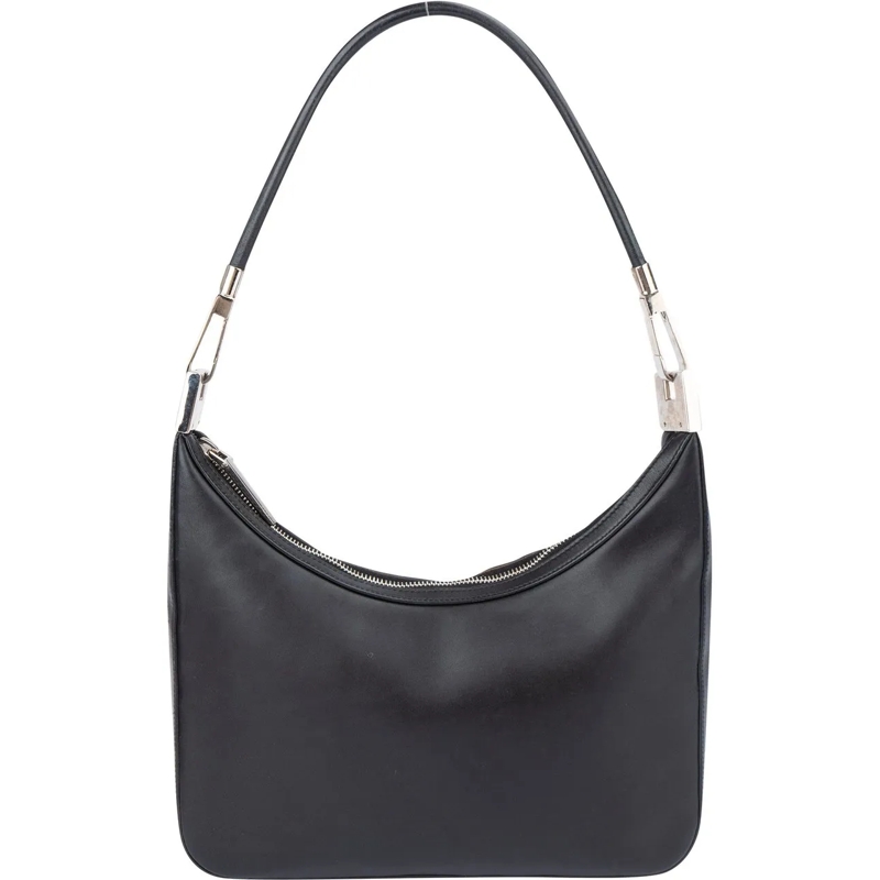 Gucci Schultertasche Gucci Classic Black Leather Shoulder Bag schwarz