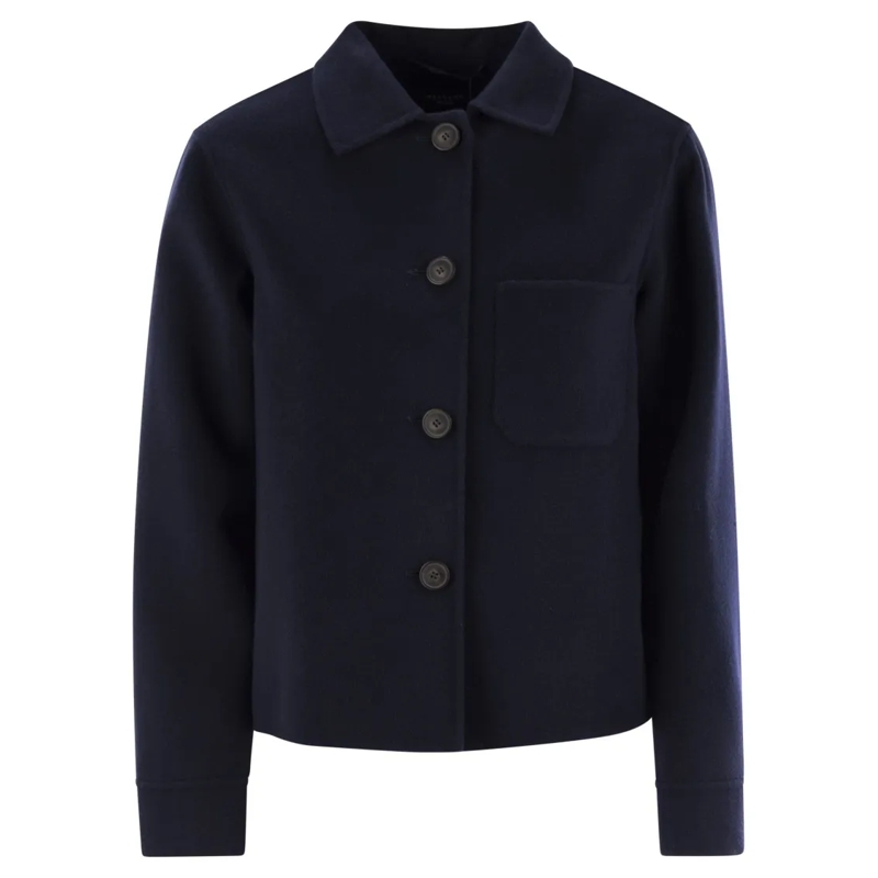 Max Mara Veste de transition Nordica - Shirt Jacket In Wool Blue