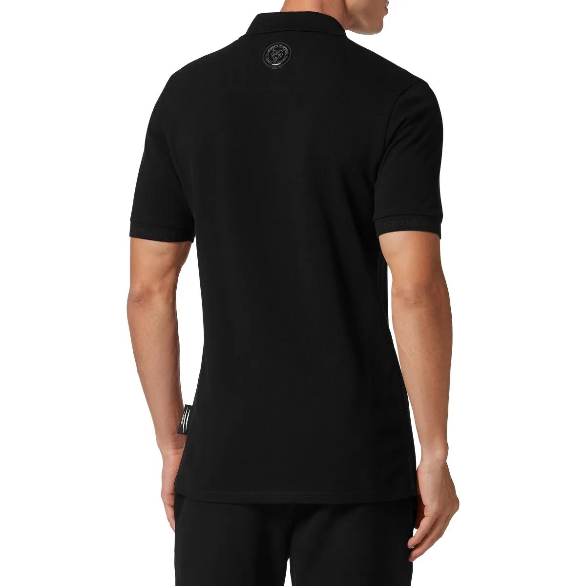 Thumbnail - Plein Sport - Poloshirt Silver Brush - Größe L - schwarz
