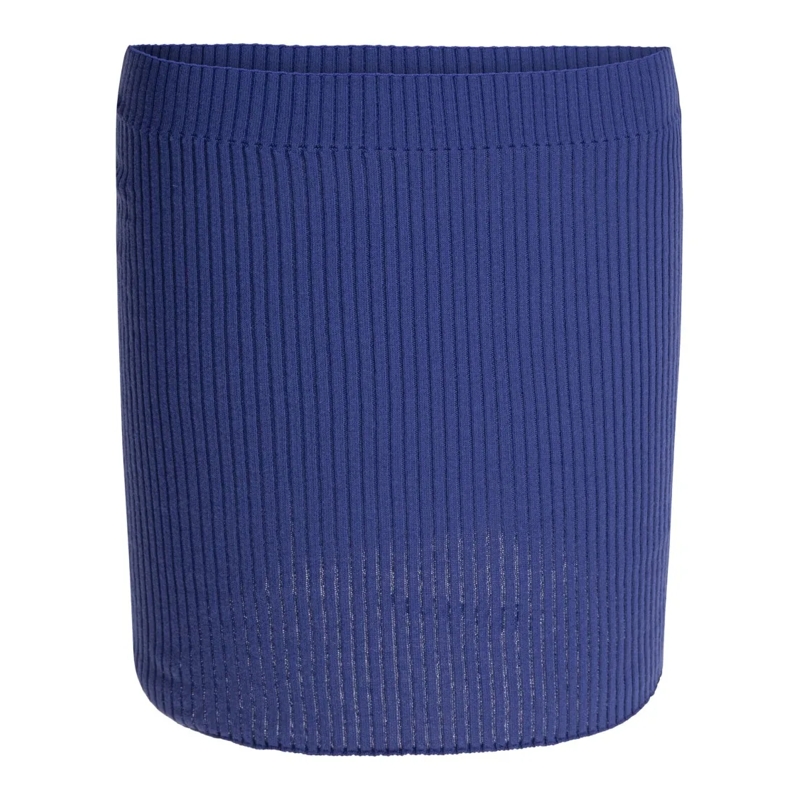 Courrèges Minirok Ribbed Knit Skirt Blue
