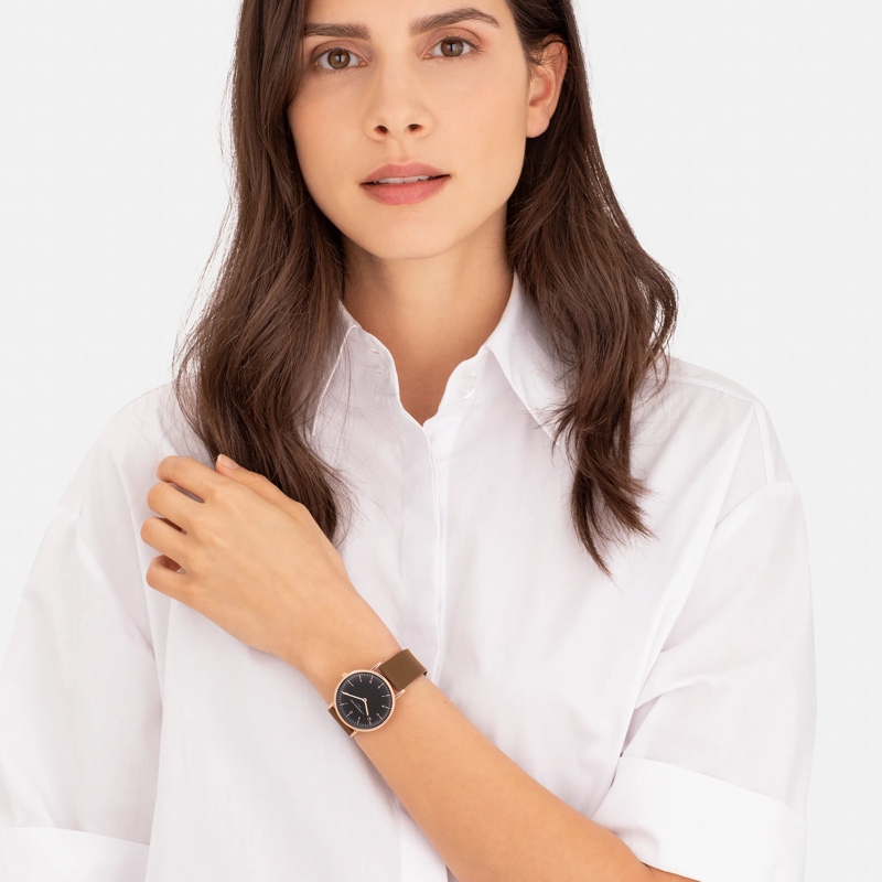 Liebeskind Berlin Quarzuhr Echtleder The Small Minimalist braun(Image 2)