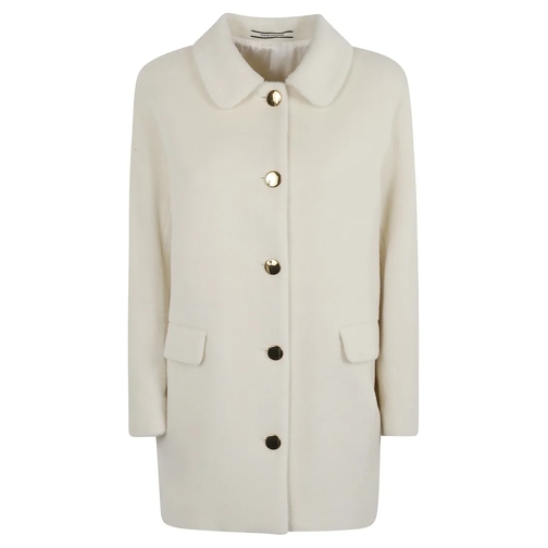 Tagliatore  Elegant White Alpaca Coat White