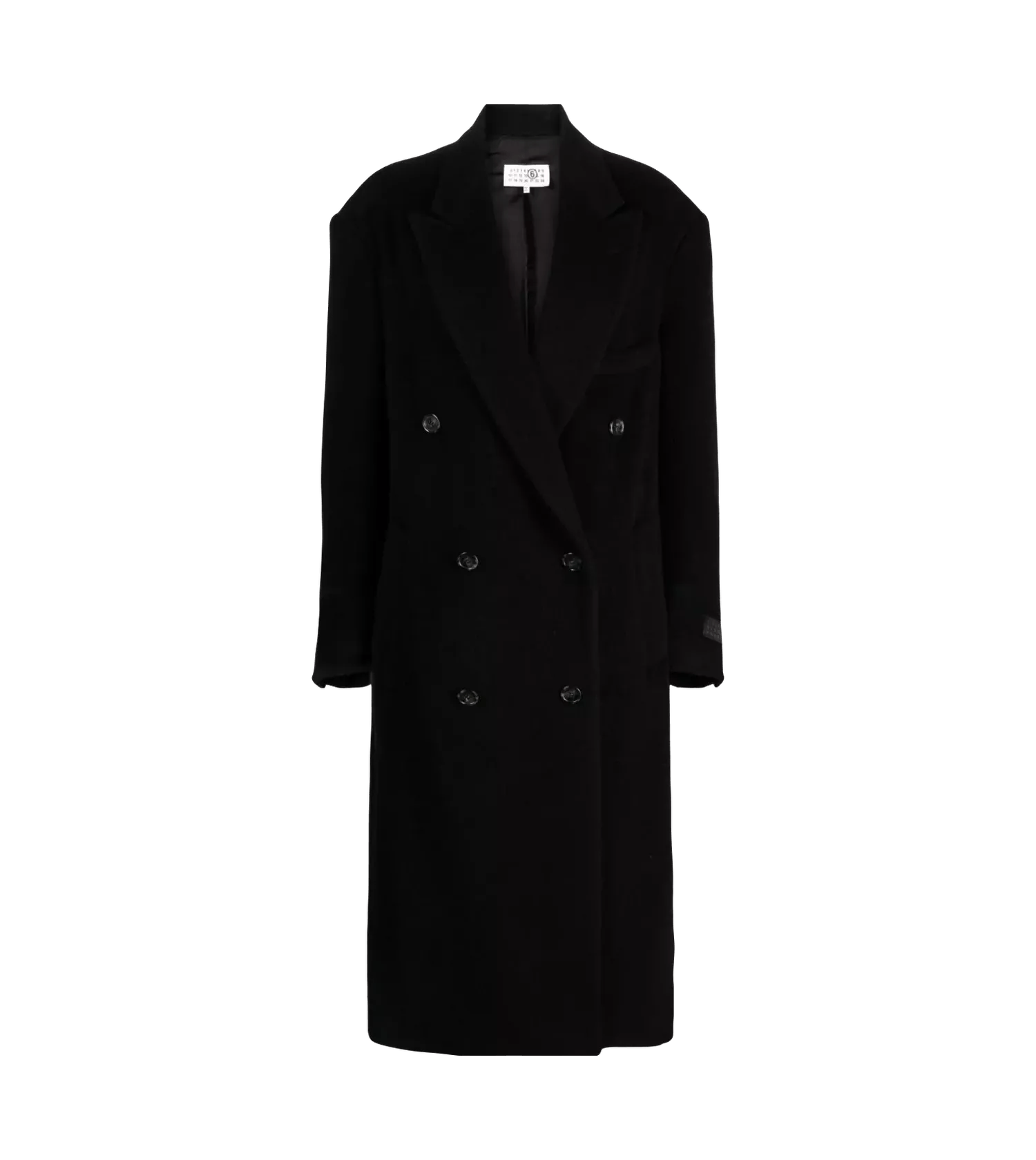 MM6 Maison Margiela - Zweireihiger Mantel - Größe 39 - black