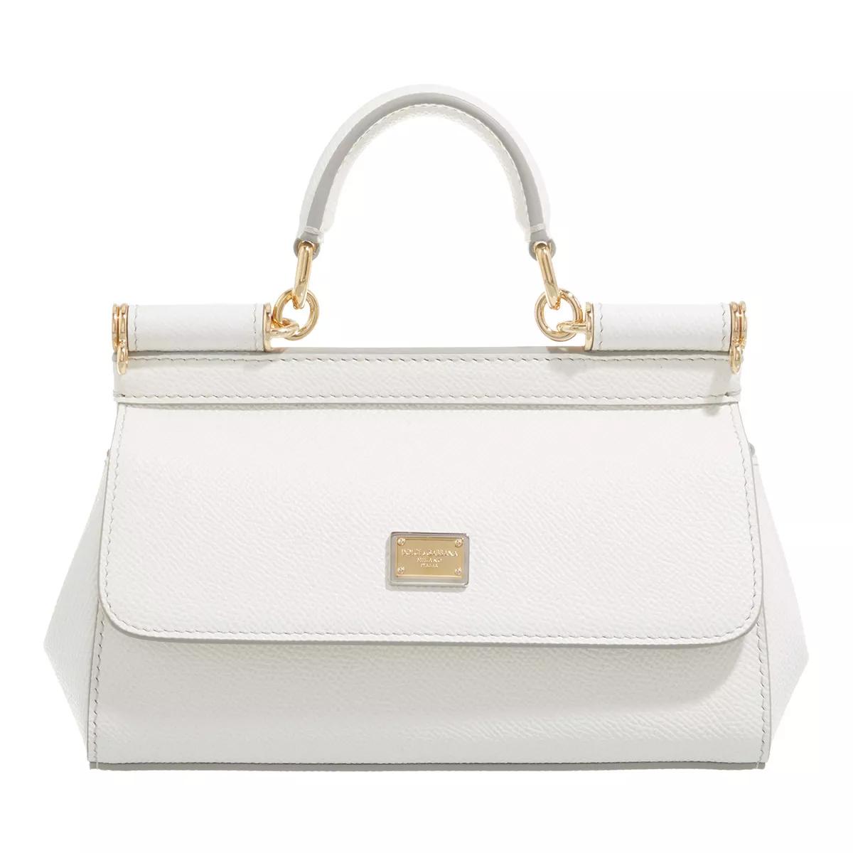 Dolce&Gabbana Satchel Bag - Sicily Top Handle Bag Dauphine Calfskin - Gr. unisize - in Creme - für Damen