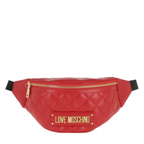 Love Moschino Quilted Nappa Beltbag Rosso Crossbody Bag