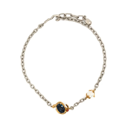 Marni Pearl-Detail Choker Necklace Silver Collana media