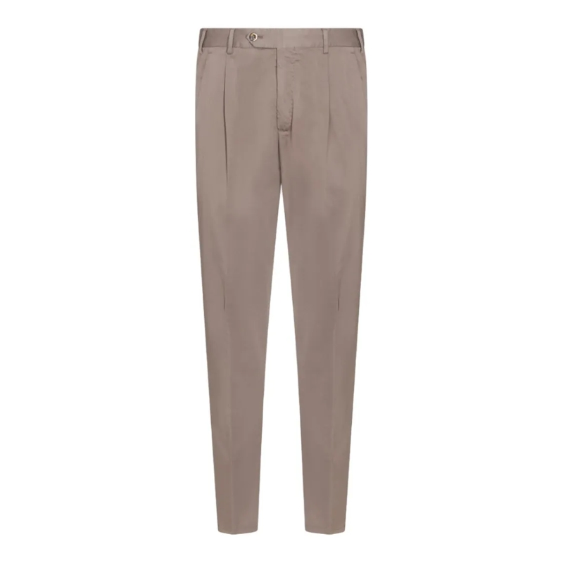 Pt Torino Chino Tailored Trousers In Classic Beige Neutrals