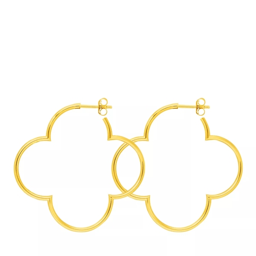 Leaf Creole Clover 18K Yellow Gold-Plated Creole