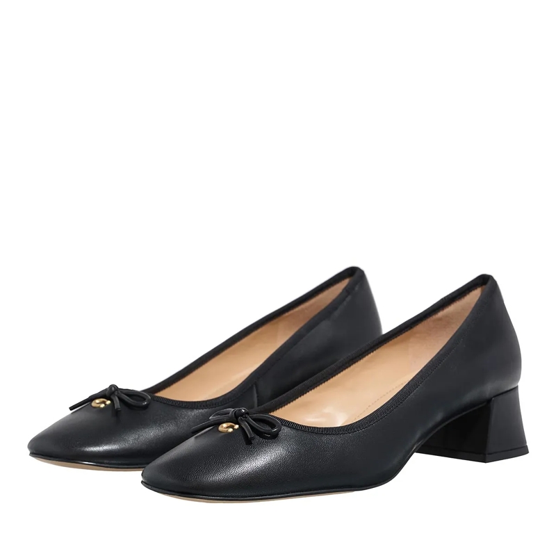 Coach Pumps Ava Leather Ballet Pump Black