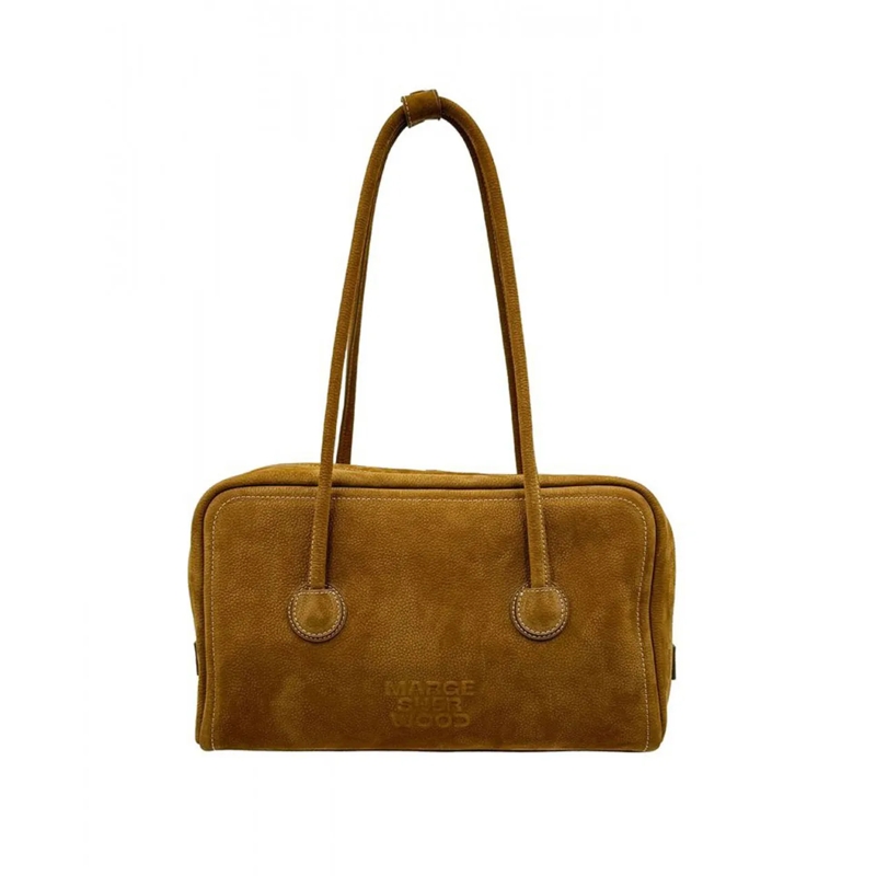 MARGE SHERWOOD Draagtas Soft Boston Shoulder Bag - Leather - Brown Brown