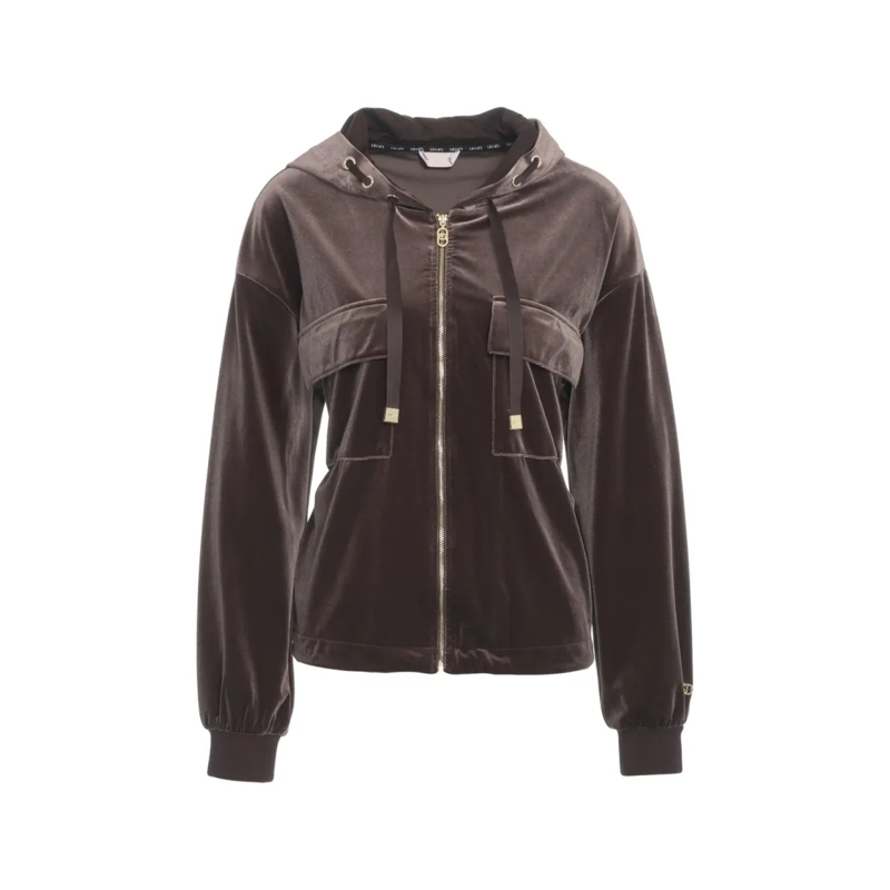 LIU JO  Velvet Hoodie Black
