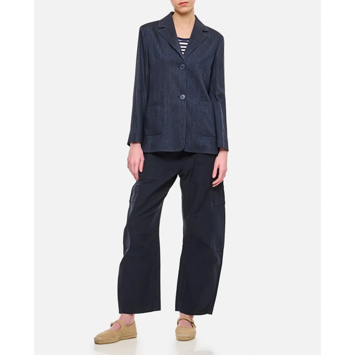 ボトムスその他 Max Mara Derna' Tailored Blue Jacket With Front Button Max Mara Derna' Tailored Blue Jacket With Front Button Fast