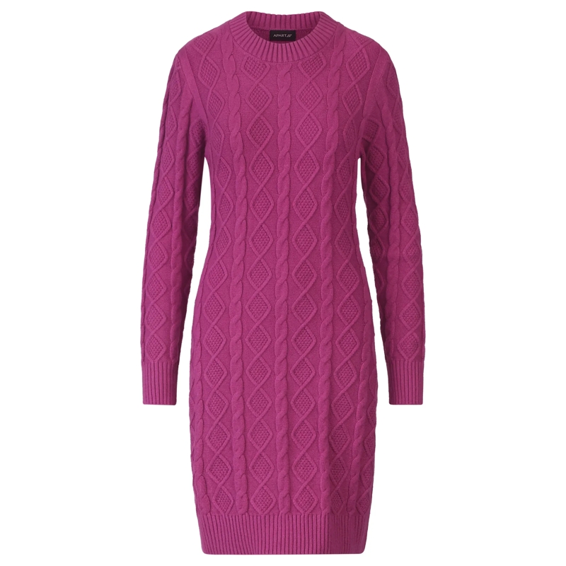 Apart Strickkleid Strickkleid lila