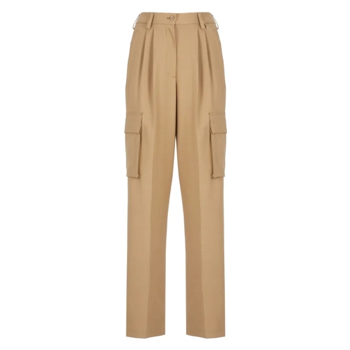 Herno  Wool Blend Palazzo Pants Brown