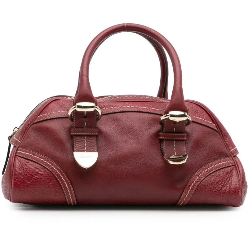 Gucci Tote Guccissima Trimmed Leather Signoria Handbag rot