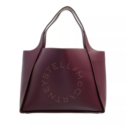 Stella McCartney Nietenbesetzte Alter Mat Tote Logo-Bag Pflaume Sporta