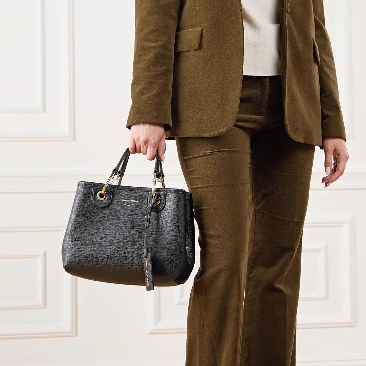 Emporio Armani Shoppers Shopping S Simil Cervo Shopping S Simil Cervo in zwart