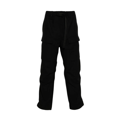 Y-3 Pantalons Cargohose aus Flanell black black