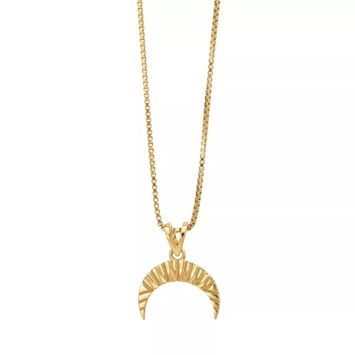 Rachel Jackson London Deco Crescent Moon Gold Necklace  Gold Kort halsband