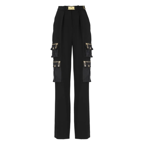 Elisabetta Franchi  Crepe Pants Black