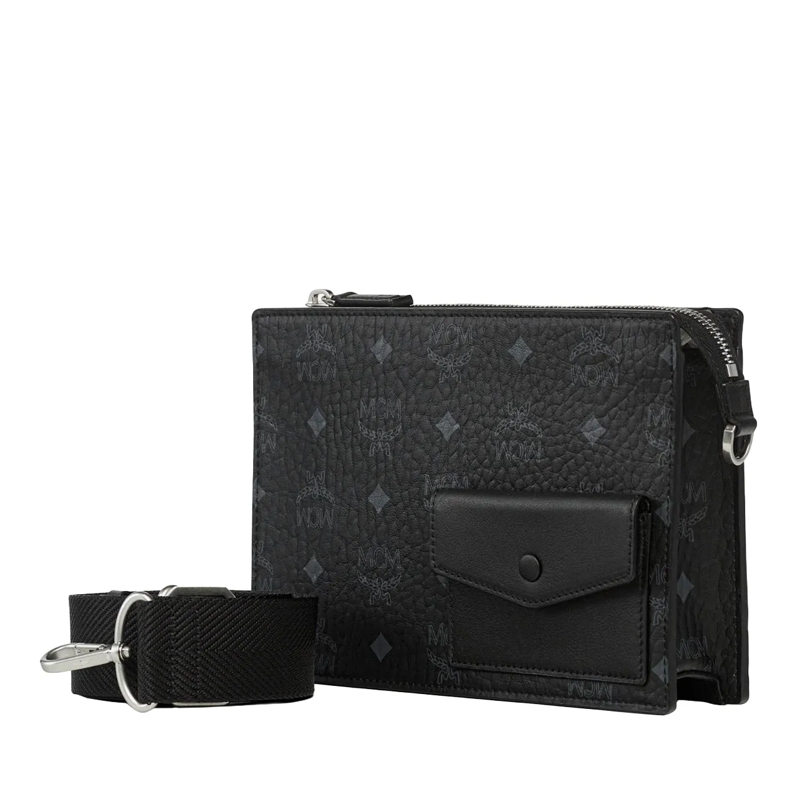 MCM Crossbody Bag Aren Vi Crossbody Sml Bk Black(Image 5)