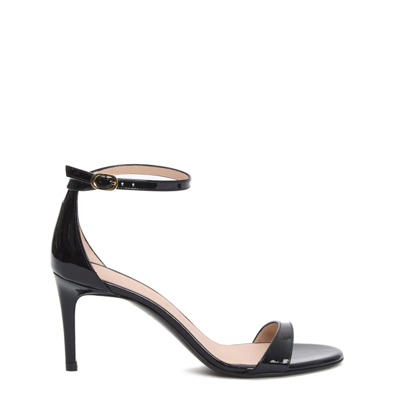 Stuart Weitzman Sandalen Black Patent Sandal 75Mm Heel Black