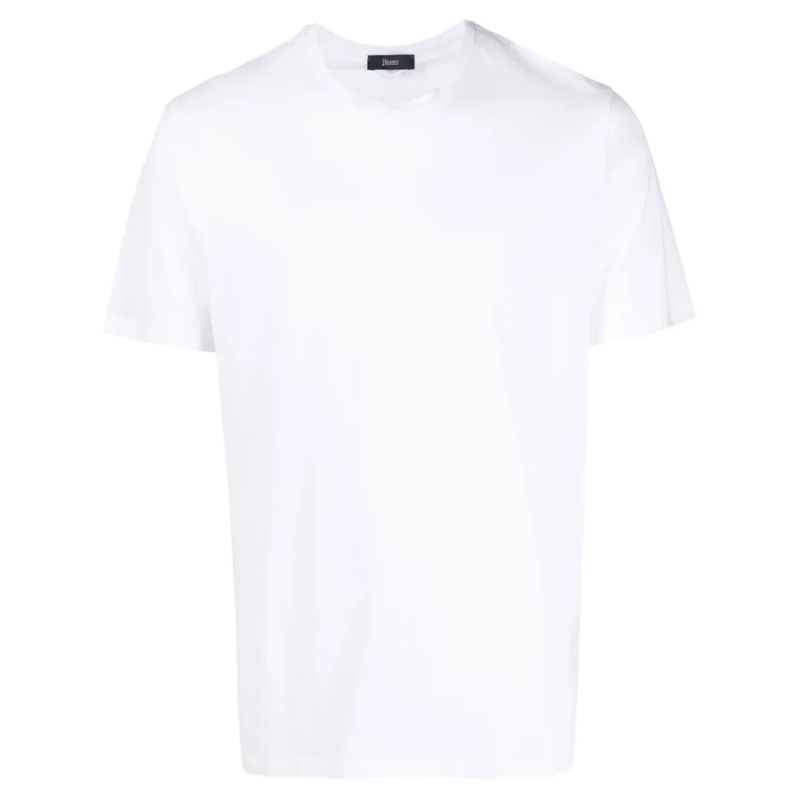 Herno T-Shirt Classic Crew Neck White T-Shirt In Soft Cotton White