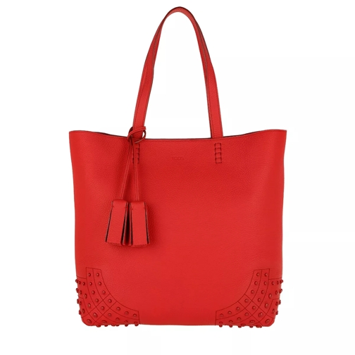 Tod's Satchel Wave New Tote Soft Gommini Red Draagtas