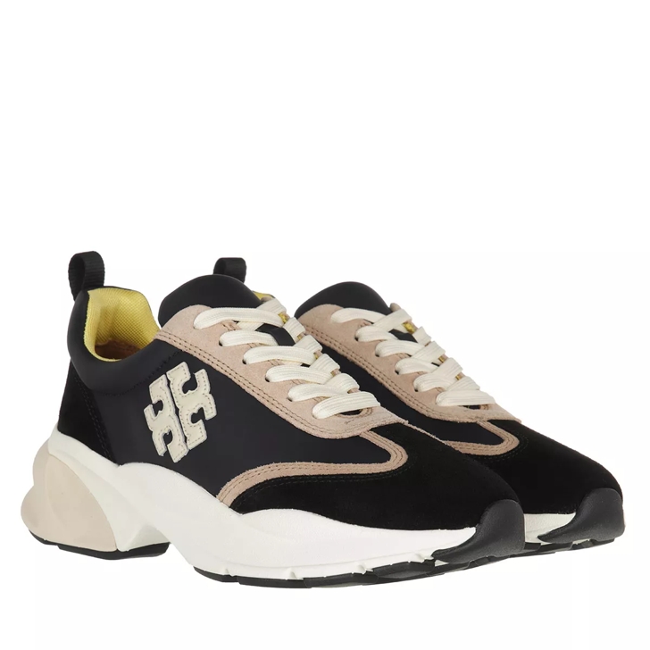Tory Burch Good Luck Trainer Black Cream Low Top Sneaker