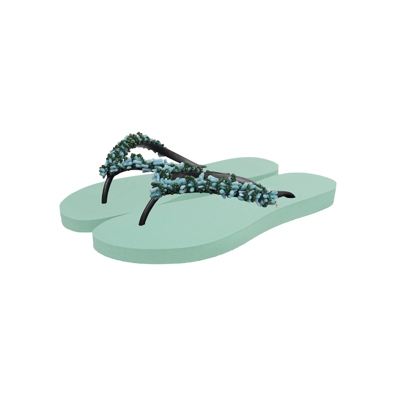 UZURII Flip Flops Zehentrenner Selena Diamond Silver mintgrün(Image 2)