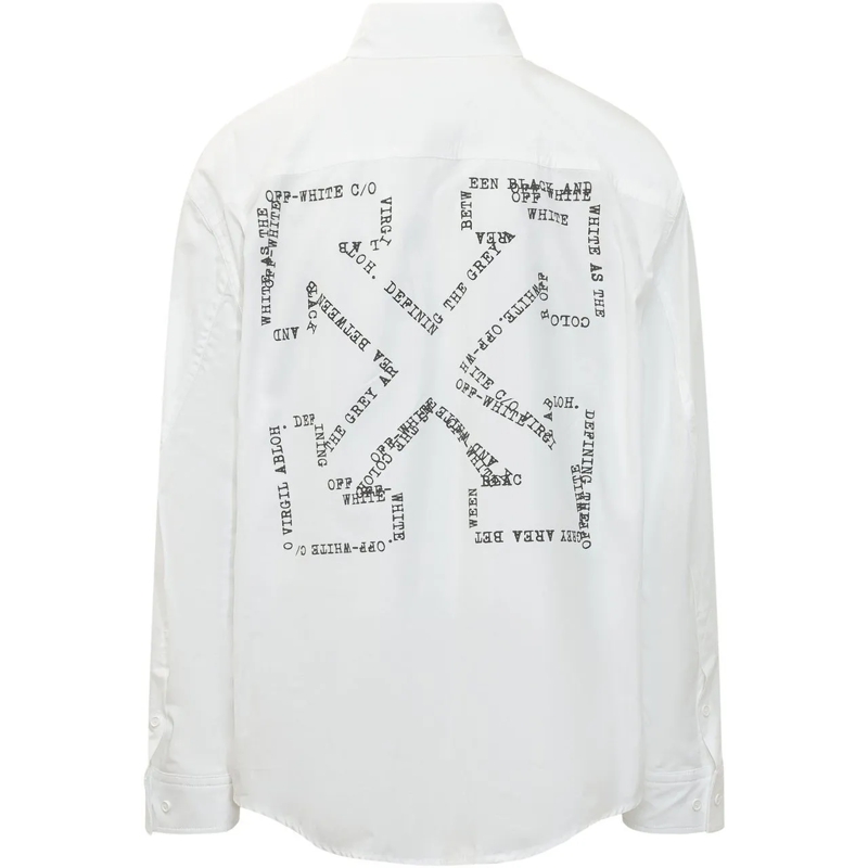 Off-White Haut décontracté Camicia Overshirt con Tasche weiß(Image 2)
