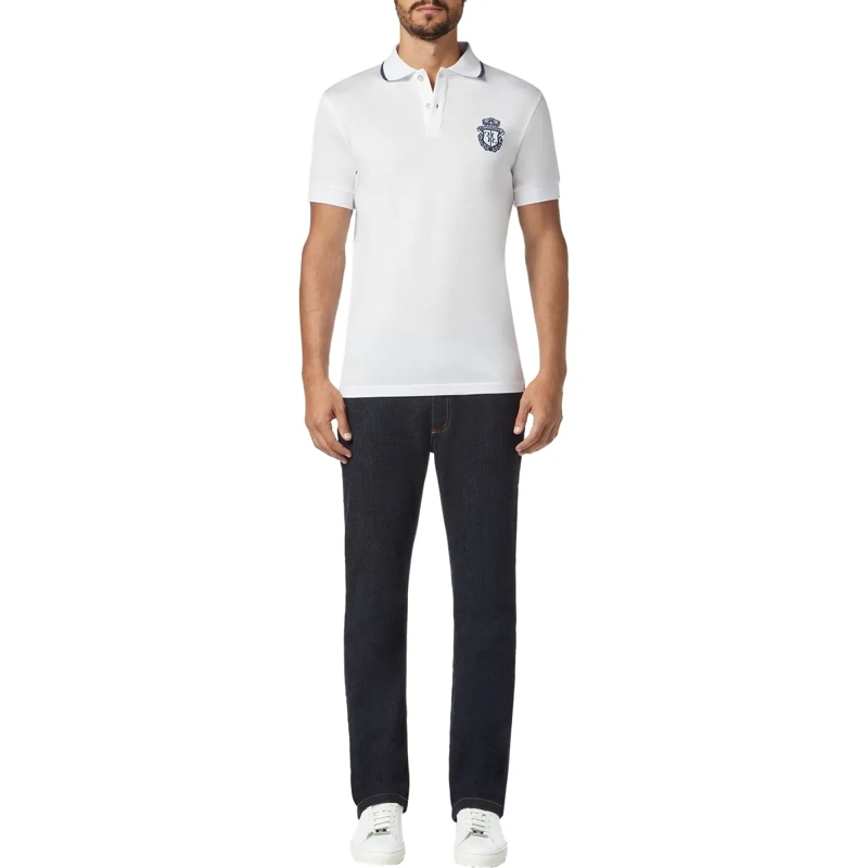 BILLIONAIRE Top Poloshirt Crest weiss(Image 3)
