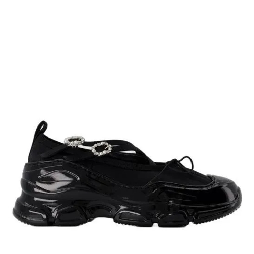 Simone Rocha Classic Criss Cross Tracker Sneakers - Pvc - Black Black lage-top sneaker