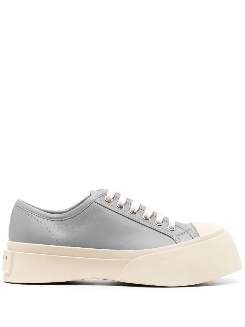 Marni Low-Top Sneaker - Pablo Leather Flatform Sneakers - Gr. 37 (EU) - in Grau - für Damen