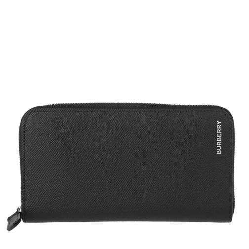 Burberry Ziparound Wallet Grainy Leather Black Continental Wallet-plånbok