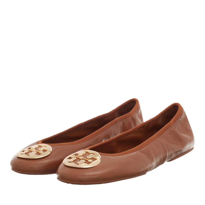 Tory Burch Balletschoenen Minnie Travel Ballet Pecan Praline/Gold(Image 3)