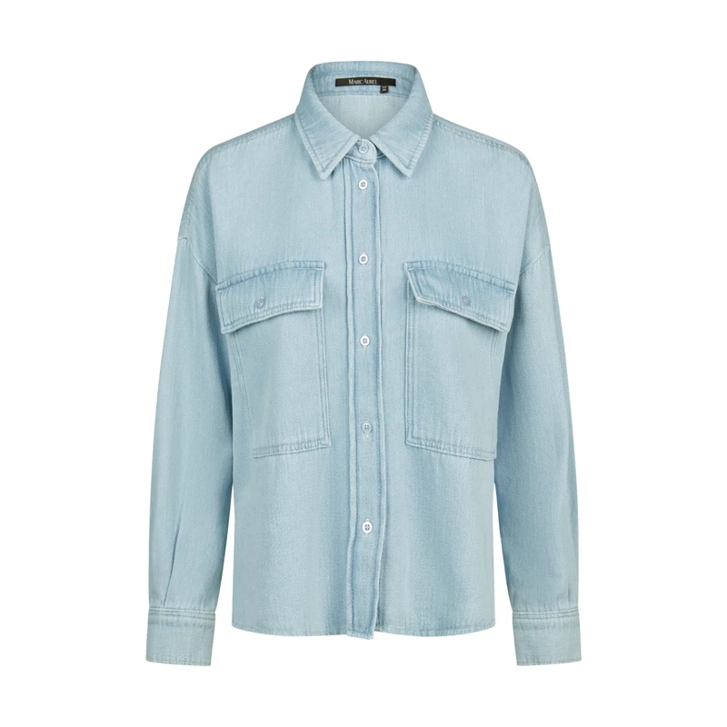 Marc Aurel Bluse Jeanshemd blau