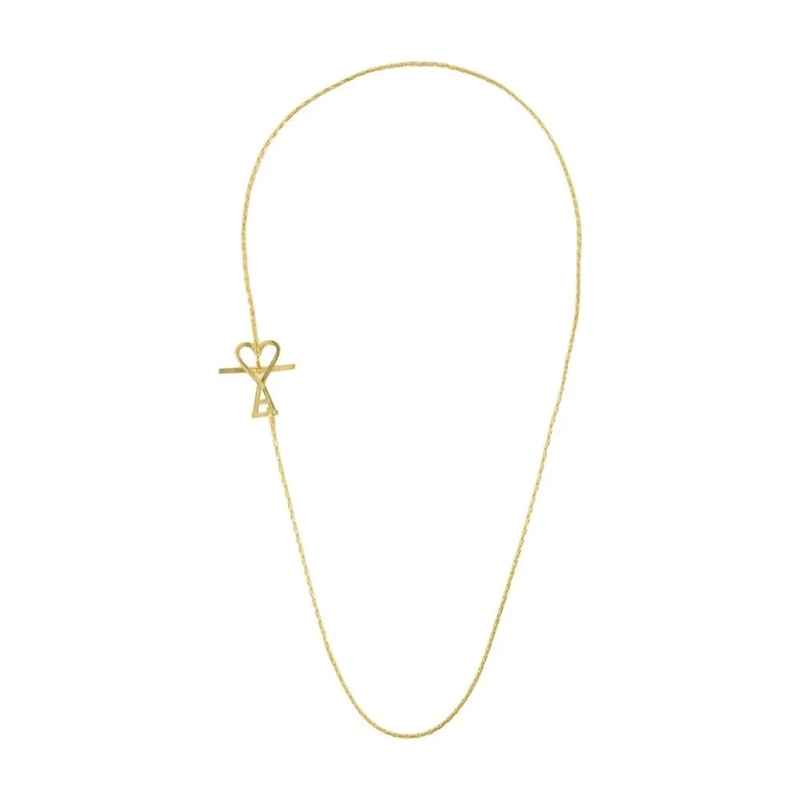 AMI Paris Mittellange Halskette Gold Metal Adc 2 In 1 Chain Necklace Gold