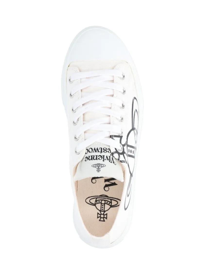 Thumbnail - Vivienne Westwood Low-Top Sneaker - Minimalist White Sneakers With Smooth Silhouette - Gr. 36 (EU) - in Weiß - für Damen