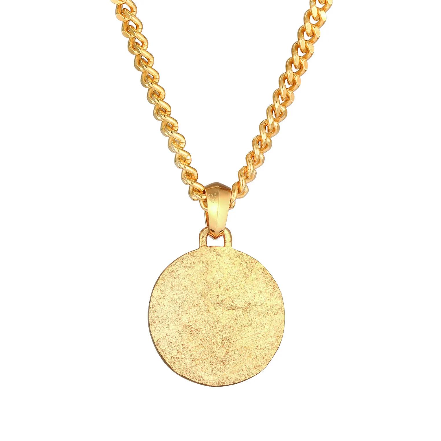 Thumbnail - Kuzzoi Halsketten - Halskette Herren Panzerkette Kompass Cool Massiv 9 - Gr. unisize - in Gold - für Damen