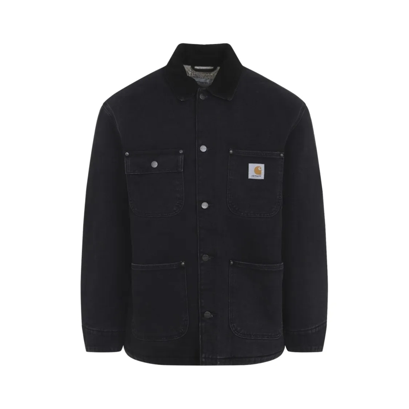 Carhartt Wip  Chore Coat With Pointed Velvet Collar Black