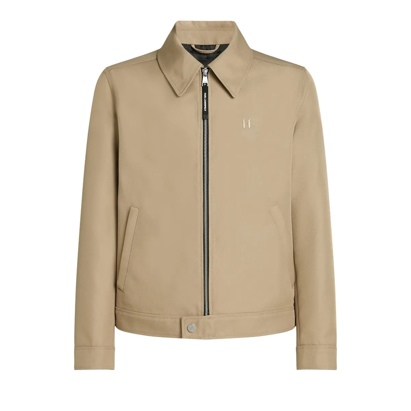 Karl Lagerfeld Daunenjacke KL MONOGRAM KURZE JACKE taupe