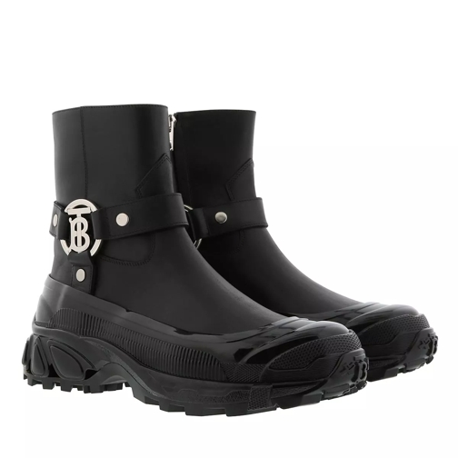 Burberry Ankle Boots Leather Black Stivaletto alla caviglia
