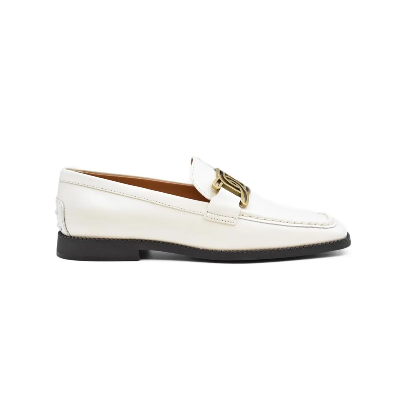 Tod's Balletschoenen Yogurt Pelle Leather Flat Shoes White