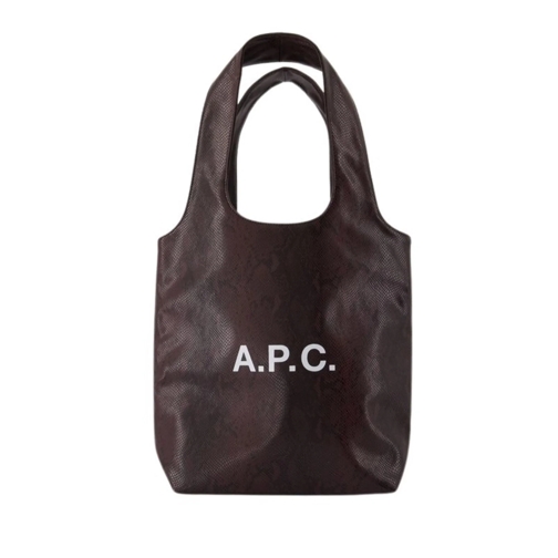 A.P.C. Draagtas Ninon Small Tote Bag - Synthetic Leather - Blackbe Burgundy