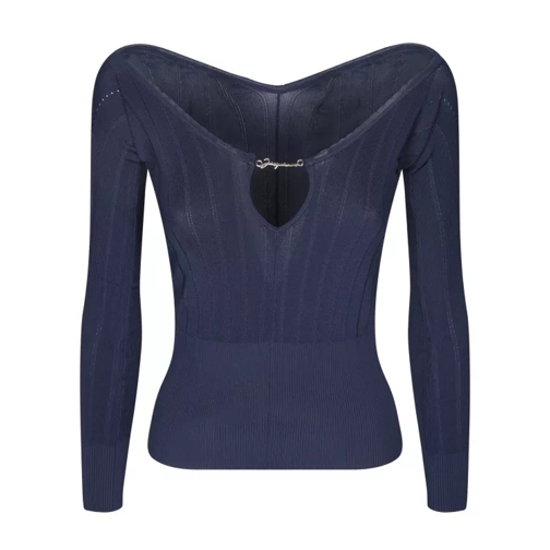 Jacquemus Knit Viscose Sweater Blue 
