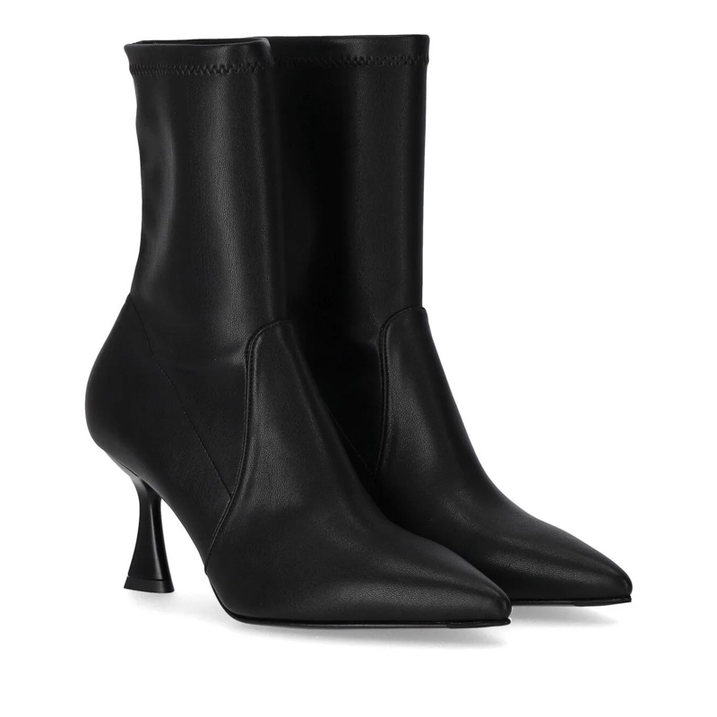 Sergio Levantesi Enkele laarsjes Janet Black Heeled Ankle Boot Black