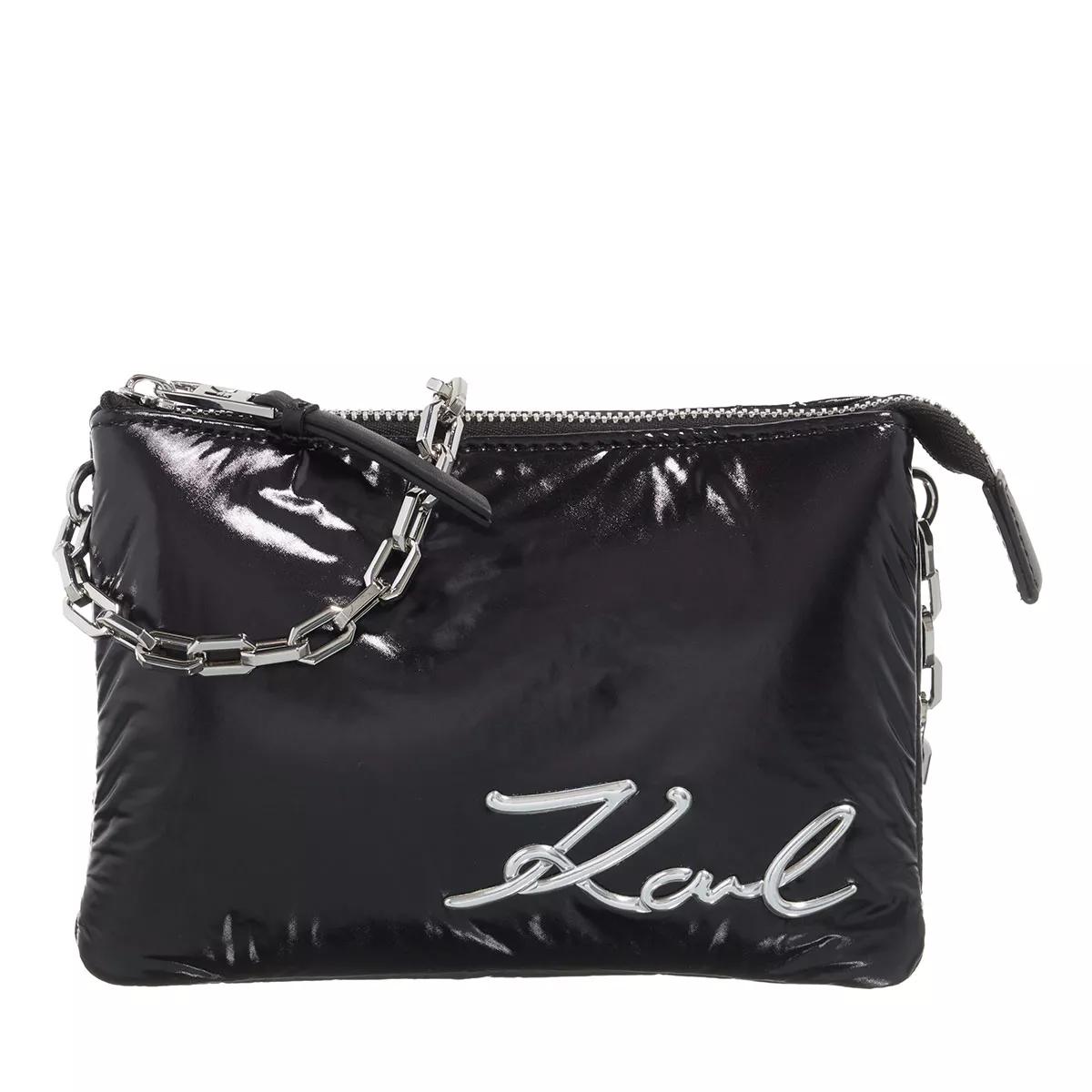 Karl Lagerfeld Pochettes - K/Signature Soft Double Poc - Gr. unisize - in Schwarz - für Damen